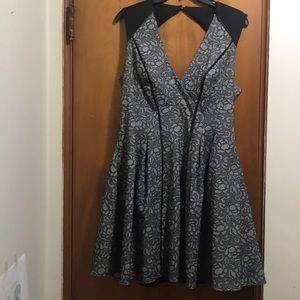 Bebe fit and flare a line cocktail party dress
